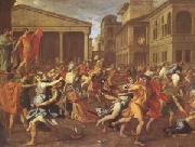 Nicolas Poussin The Rape of the Sabines (mk05) oil painting on canvas